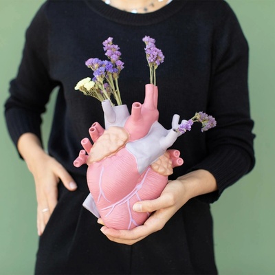 Seletti Váza LOVE IN BLOOM 25 cm, ružová