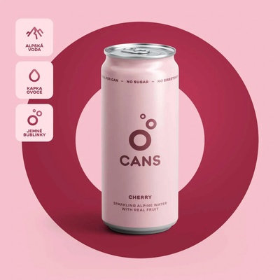 Cans s příchutí višně a třešně bez cukru bez sladidel 24 x 330 ml
