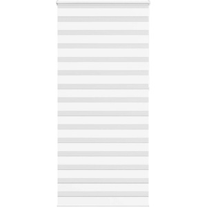 vidaXL Зеброва щора бял 105x230 см Ширина на плата 100, 9 см полиестер (4014808)