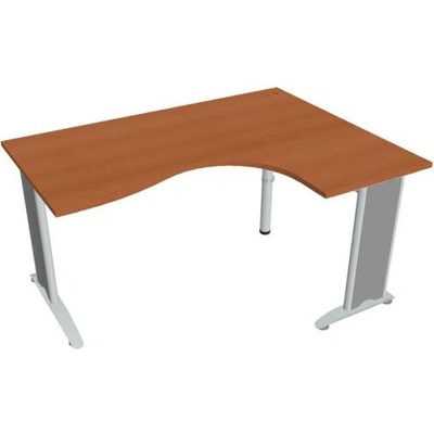 Hobis Pracovný stôl Flex, ergo, ľavý, 160 x 75,5 x 120 cm(80x60) cm, čerešňa/kov