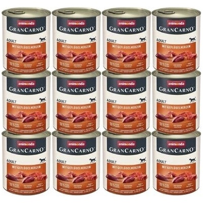 Animonda Gran Carno Original Adult bravčové a hydinové srdcia 12 x 800 g
