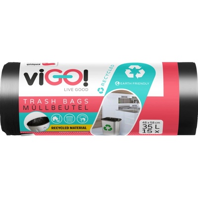 ViGO! Pytle do koše 35l 6µm 50ks černá