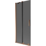 Mexen Velar двукрила плъзгаща се вана 85 x 150 см, графит, розово злато - 896-085-000-41-60 (896-085-000-41-60)