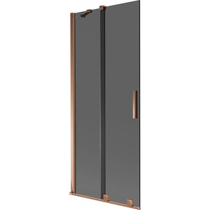 Mexen Velar двукрила плъзгаща се вана 85 x 150 см, графит, розово злато - 896-085-000-41-60 (896-085-000-41-60)