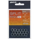 Rybárske karabínky a obratlíky BKK Split Ring-51 veľ.4 27,2 kg 18 ks