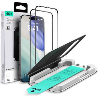 ESR Протектор за дисплей за iPhone 17 Pro Max - ESR UltraFit (2 броя) - Черен
