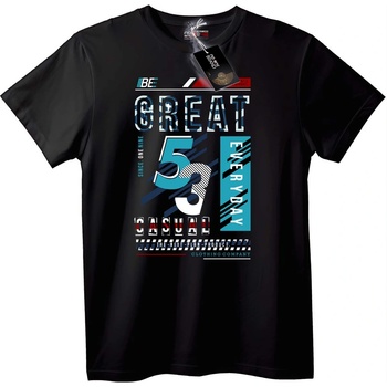 NOONEBRAND Тениска Страхотен 59 Ежедневен Стил - M, Black