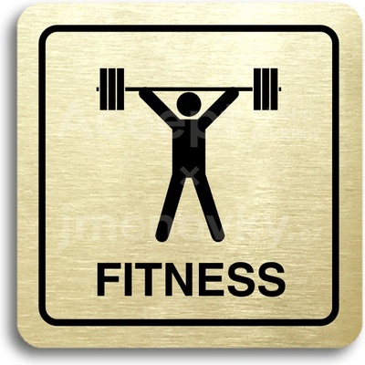 ACCEPT Piktogram fitness III - zlatá tabulka - černý tisk