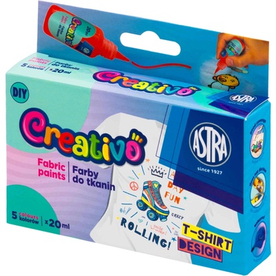 Astra Creativo farby na textil 5 x 20 ml