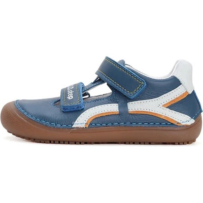 D.D.Step detské kožené poltopánky barefoot Bermuda blue