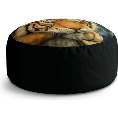 Sablio Taburet Circle Tygr: 38x48 cm
