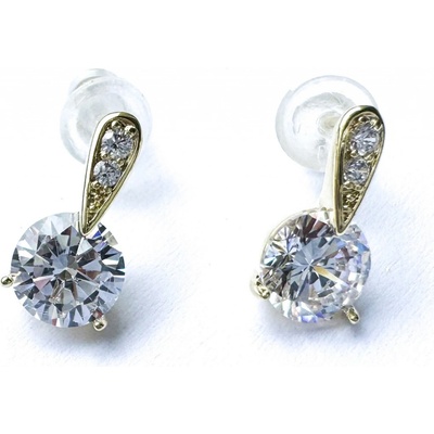 Ornamenti Pozlacené náušnice Zirconia gold SA300133