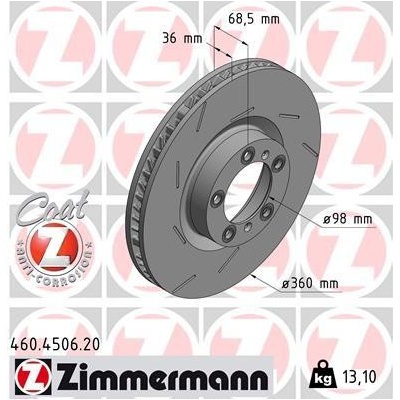 Brzdový kotúč ZIMMERMANN 460.4506.20