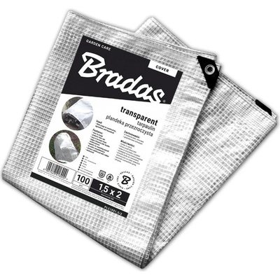 Bradas Vyztužená plachta PLC1001,5/2 100 g / m2 transparentní 1,5 x 2 m – Zboží Dáma