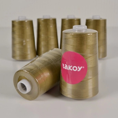 Takoy Overlock / coverlock polyesterová niť TKY 5000 farba olivová