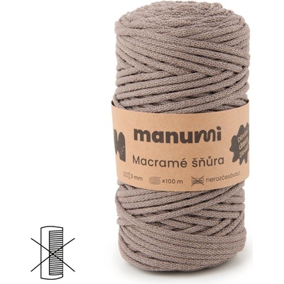 Manumi Macramé šňůra 3mm mokka - 1 ks