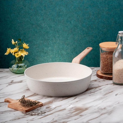 Voltz 28 см индукционен дълбок тиган с мраморно покритие Oliver Voltz от серия Nice (OV54419E28D)