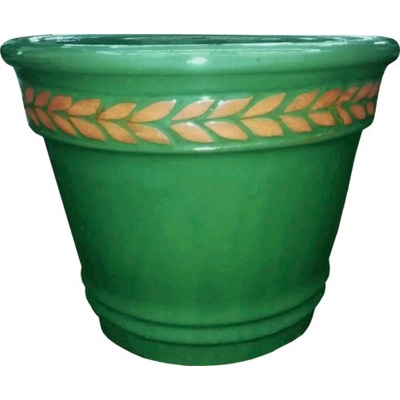 keramick Květináč ý Lafiora listy 36 x 29 cm zelený