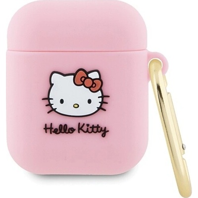 Hello Kitty Silicone 3D Kitty Head puzdro pre Apple AirPods 1 / 2 KF2345691