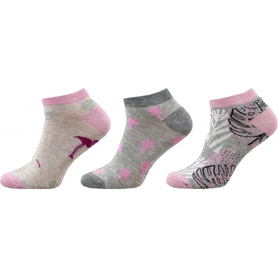 Novia dámské kotníkové ponožky multipack 3páry KM02