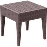 Siesta Exclusive SI-Маса за шезлонг ратан 45x45x45cm. MIAMI КАФЯВО (858) (014208)