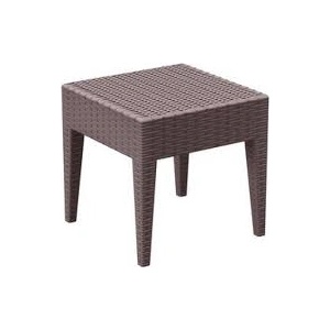 Siesta Exclusive SI-Маса за шезлонг ратан 45x45x45cm. MIAMI КАФЯВО (858) (014208)