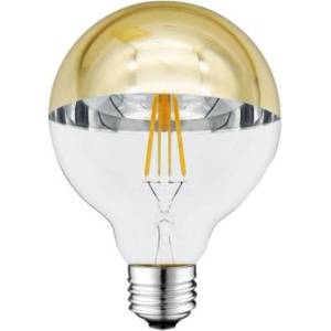  LED КРУШКА E27 Filament, Стъкло Златист Ефект - Топло Бяла (1096)