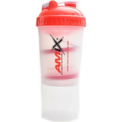 Amix Šejkr Monster Bottle new shaker - průhledný - červený