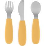 Petite&Mars Take&Match Stainless Steel Cutlery Set прибор за деца Ochre 12m+ 3 бр