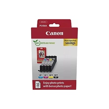 Canon CLI-581 C/M/Y/BK Photo Value Pack (2106C006AA)