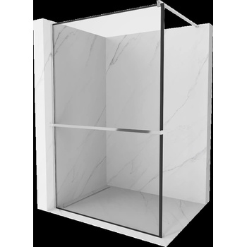 Mexen Kioto+ стена за душ Bath Walk-in 120 x 200 см, черен модел, хром - 800-120-121-01-70 (800-120-121-01-70)