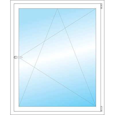 OKNA HNED Plastové okno 108x132 cm bílé otevíravé a sklopné pravé