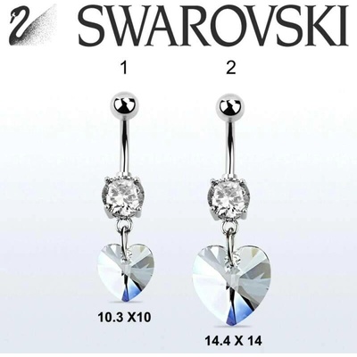 InfinityPierce.cz Swarovski piercing srdce MCD716