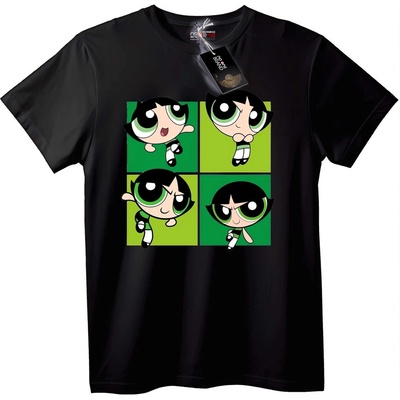NOONEBRAND Тениска с Батъркъп от Powerpuff Girls - M, Black
