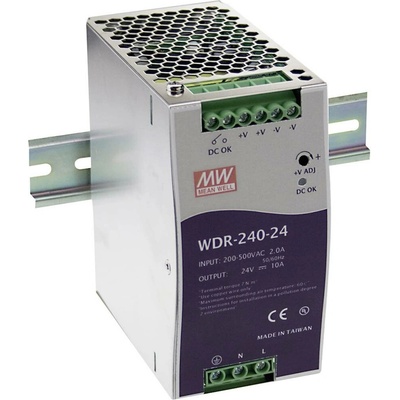 MEAN WELL WDR-240-48 síťový zdroj na DIN lištu 48 V/DC 5 A 240 W Počet výstupů:1 x Obsah 1 ks