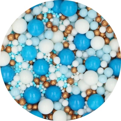 FunCakes Jemné perličky Blue Celebration Soft Pearl Mix 80 g