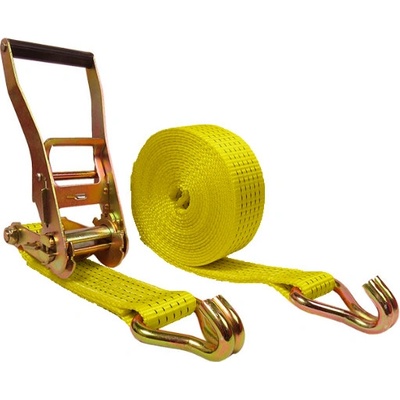 Upínací popruh dvoudílný s ráčnou 5 t 50 mm , 6 m , ŽLUTÝ