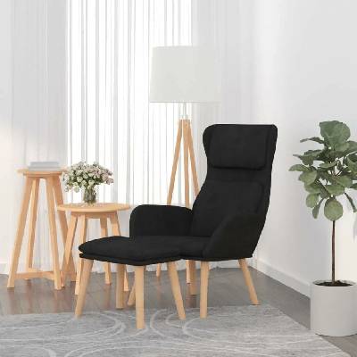 VidaXL 328090 relaxační se stoličkou černé samet