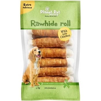 Planet Pet society Planet Pet Chicken chew roll - деликатесно лакомство 18 см. / 15 броя / 1000 грама 40395