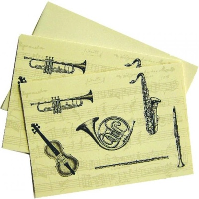 Musicgifts Přání do obálky HUDEBNÍ NÁSTROJE 2