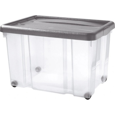 Tontarelli Úložný Box s kolečky Puzzle 60 l transparentní grafit 8031882AK5