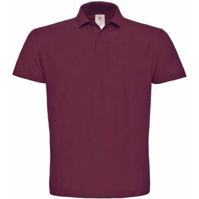B&C ID.001 Piqué polo wine červená