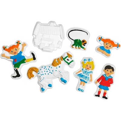 Micki Творчески комплект Pippi - Направи си сам гипсови фигурки за оцветяване, Пипи Дългото чорапче (44387600)