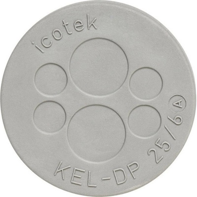 Icotek KEL-DP 50/9 destička pro kabelové průchodky Průměr svorky (max.) 18 mm elastomer šedá 1 ks