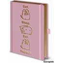 CurePink Poznámkový A5 blok Pusheen: Eat. Sleep. Eat. Repeat. 14,8 x 21 cm SR72508