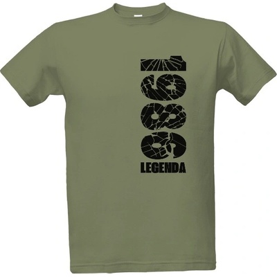Tričko s potiskem Rok 1986 legenda černý nápis pánské khaki – Hledejceny.cz
