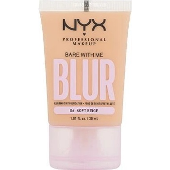 NYX Professional Makeup Bare With Me Blur Tint Foundation zmatňující make-up se středním krytím 06 soft beige 30 ml