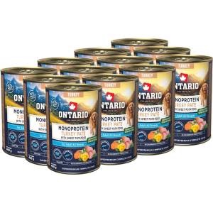 ONTARIO Adult Monoprotein Turkey Paté with Sweet Potatoes 12 x 400 г