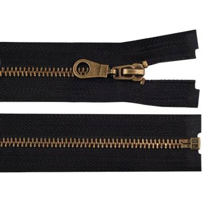 Staromosazný zip šíře 6 mm délka 70 cm (bundový) - 304 hnědá čokoládová