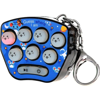 Prívesok na kľúče Mikrotrading Brain games křeček hra 6 cm na baterie se světlem a zvukem